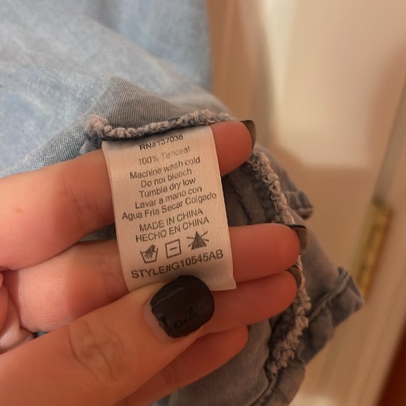 Altar’d state denim chambray tunic size small - Picture 5 of 5